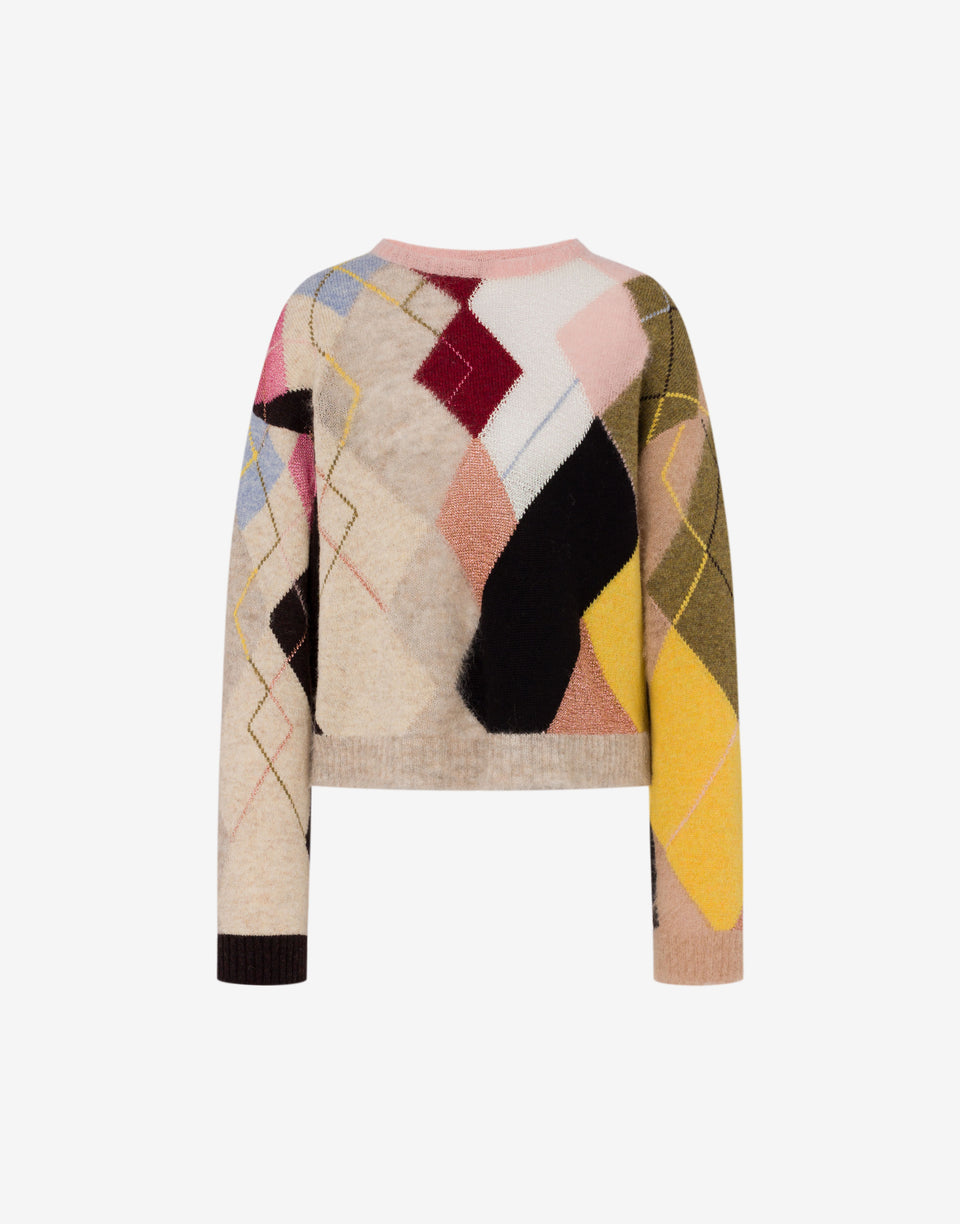 Jersey de gasa de mohair con incrustaciones Multicolor Moschino 0