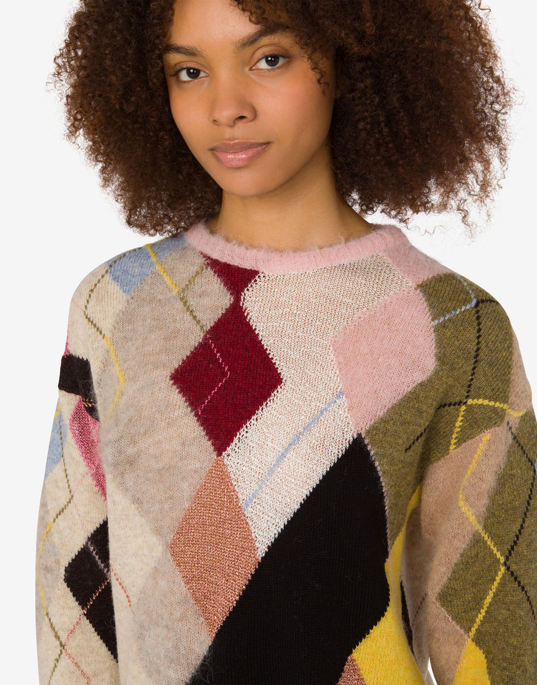 Jersey de gasa de mohair con incrustaciones Multicolor Moschino 4