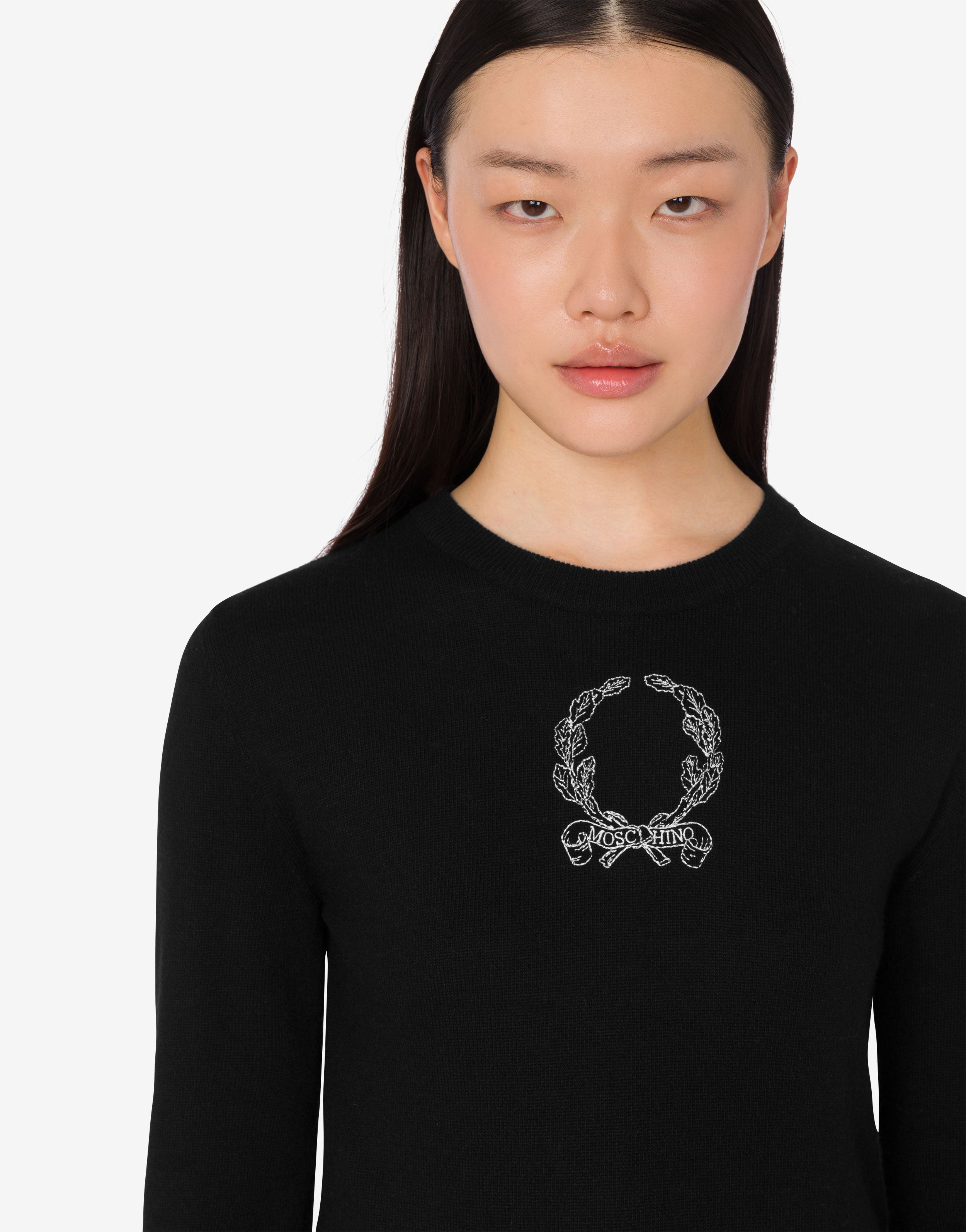 Wool blend pullover Laurel Crown | Moschino