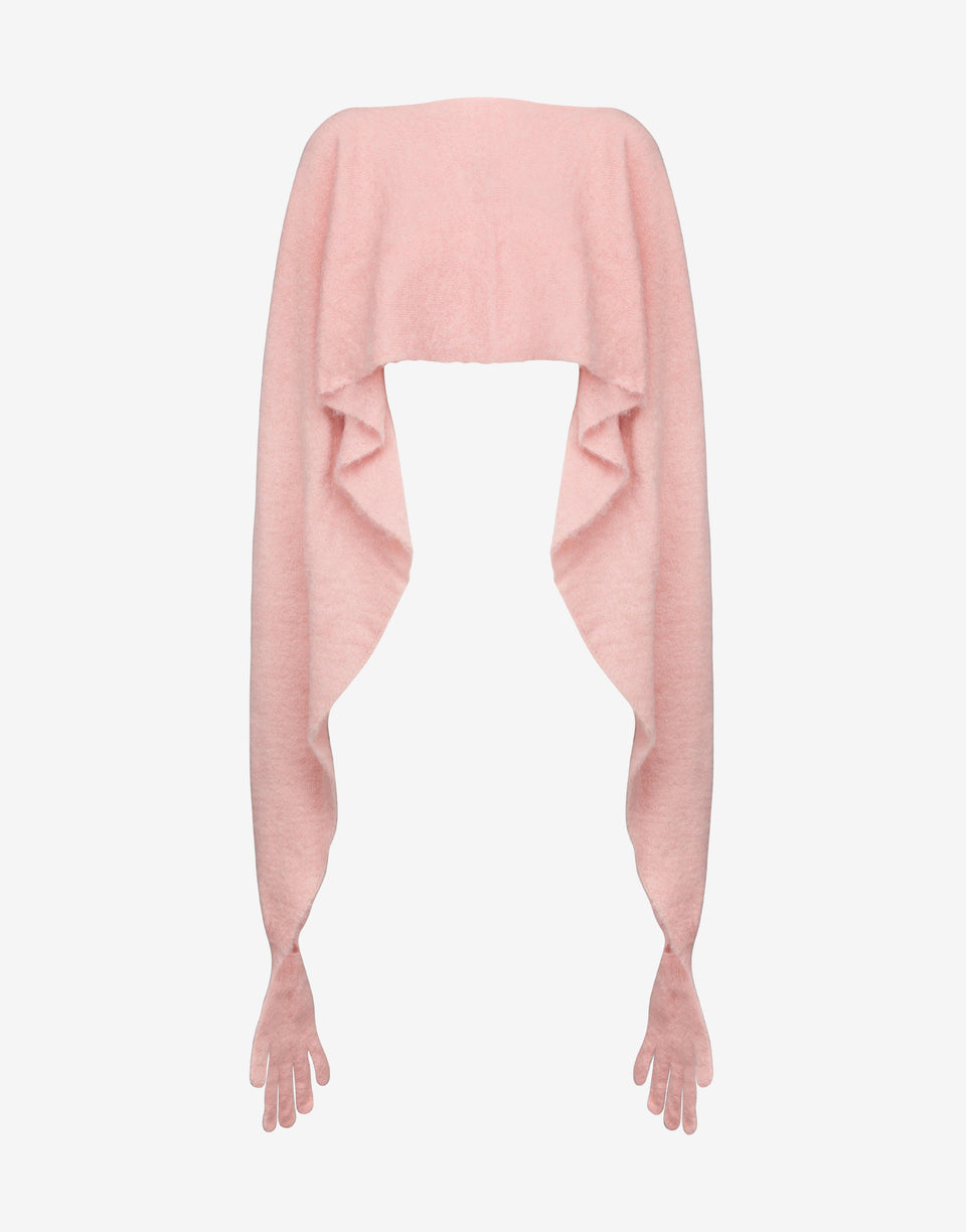 Capucha de gasa de mohair Rosa cipria Moschino 0