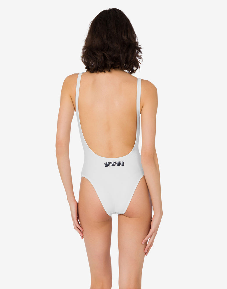 One-piece swimsuit Goose White Moschino 2
