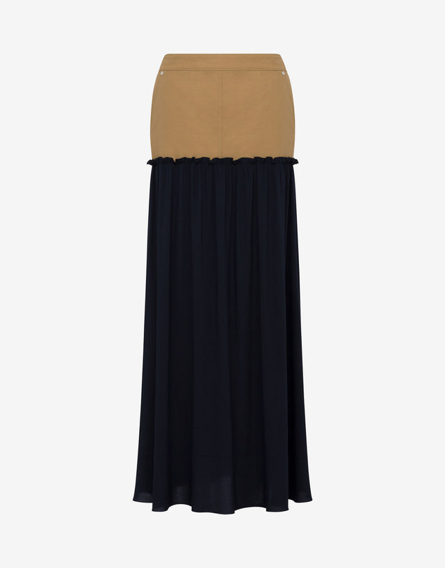 Falda de sarga de algodón Azul oscuro Moschino Jeans 0