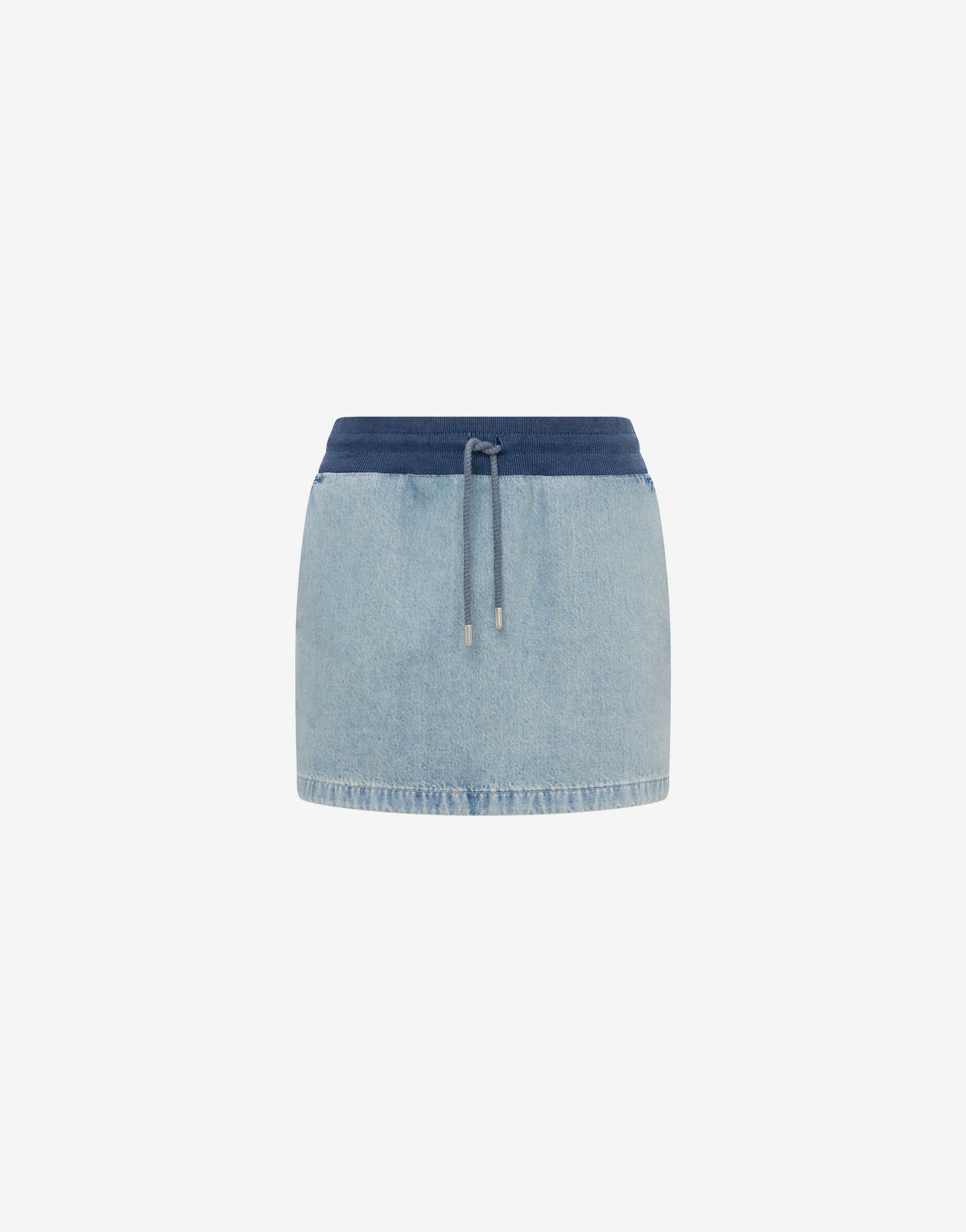 Cotton denim miniskirt Blue Denim Moschino Jeans 0