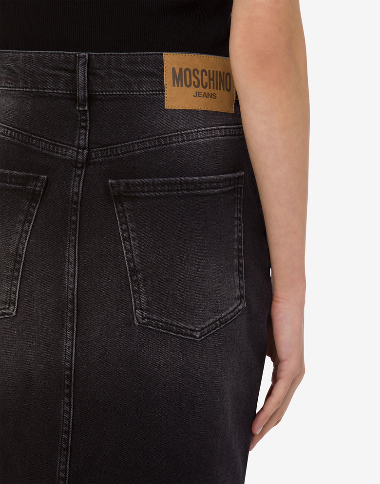 弹力棉牛仔裙 深灰色 Moschino Jeans 3
