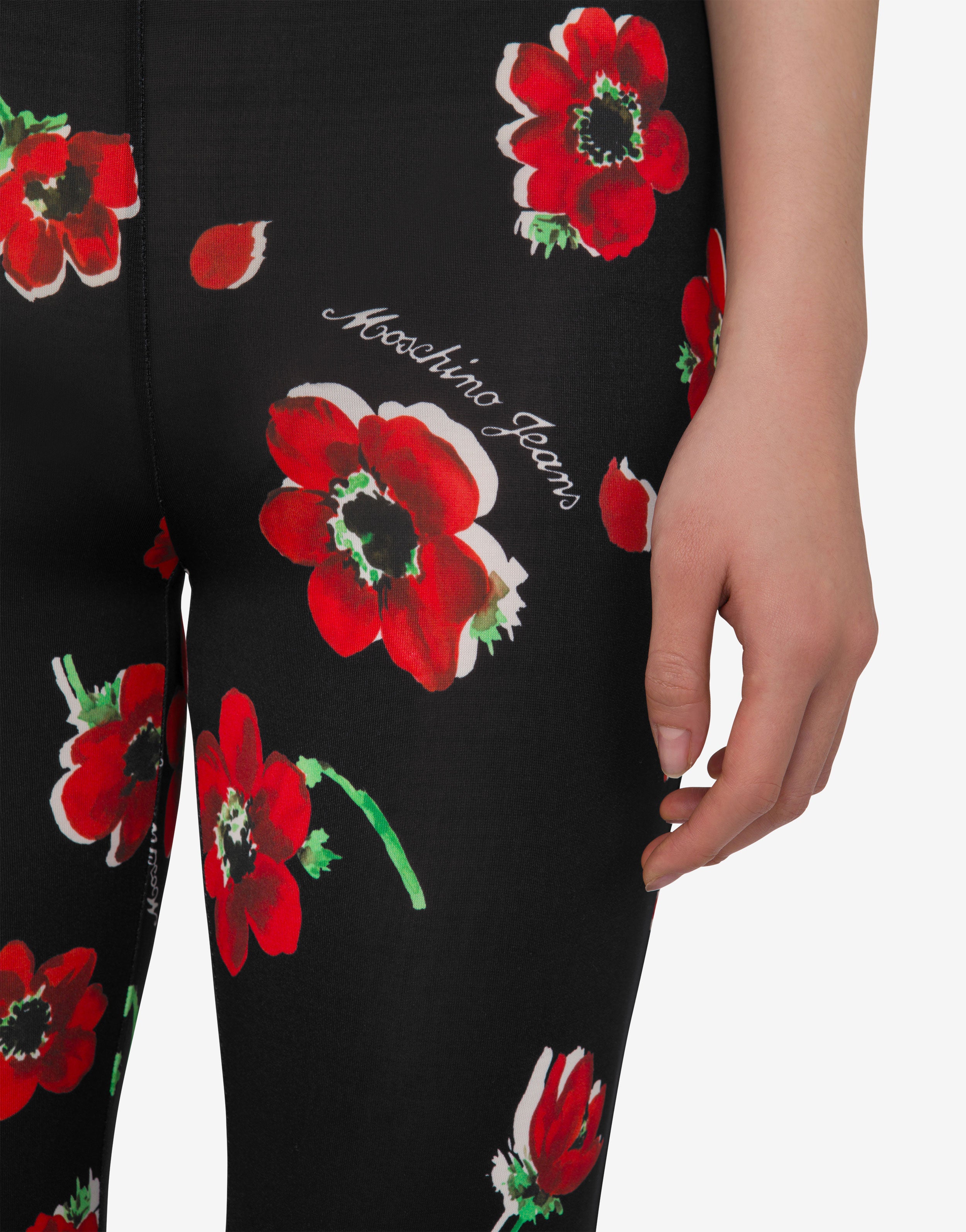 Printed stretch jersey pants Moschino Jeans | Moschino