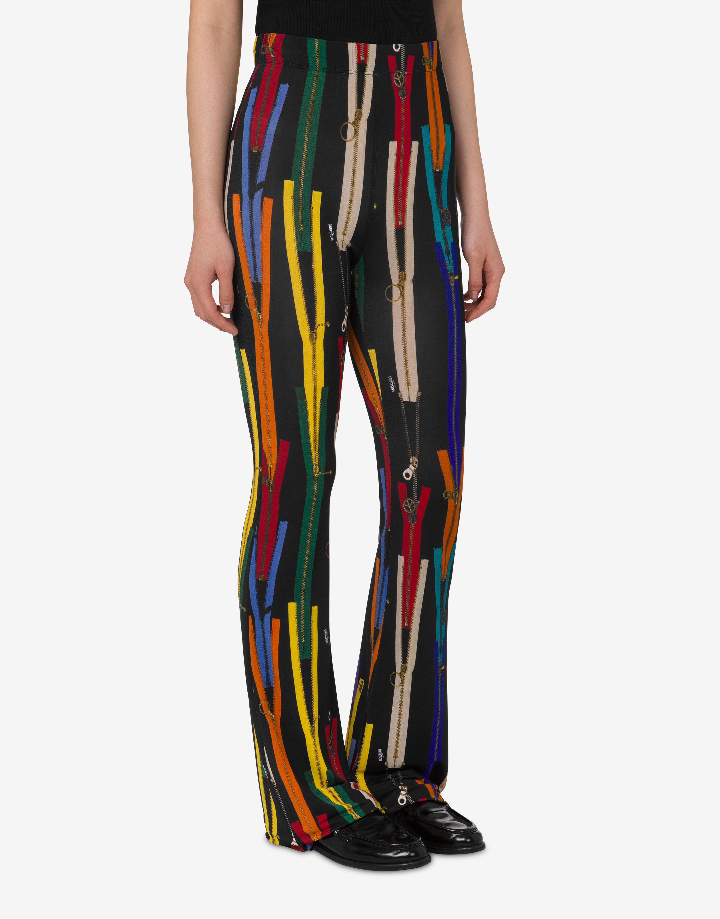Printed stretch jersey pants Moschino Jeans | Moschino