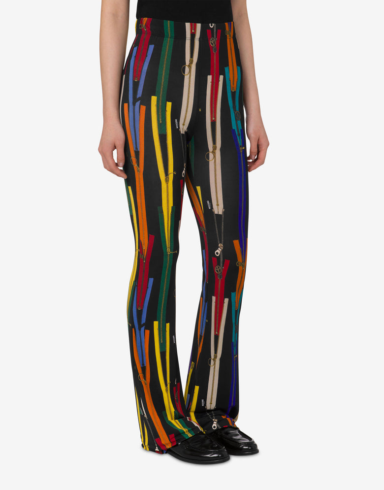 印花弹力针织长裤 黑色 Moschino Jeans 1