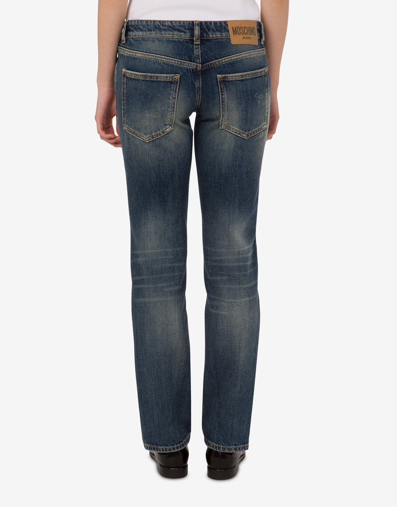 棉质牛仔长裤 蓝色牛仔布 Moschino Jeans 2
