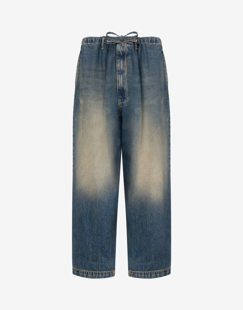 棉质牛仔长裤  蓝色牛仔布 Moschino Jeans 0