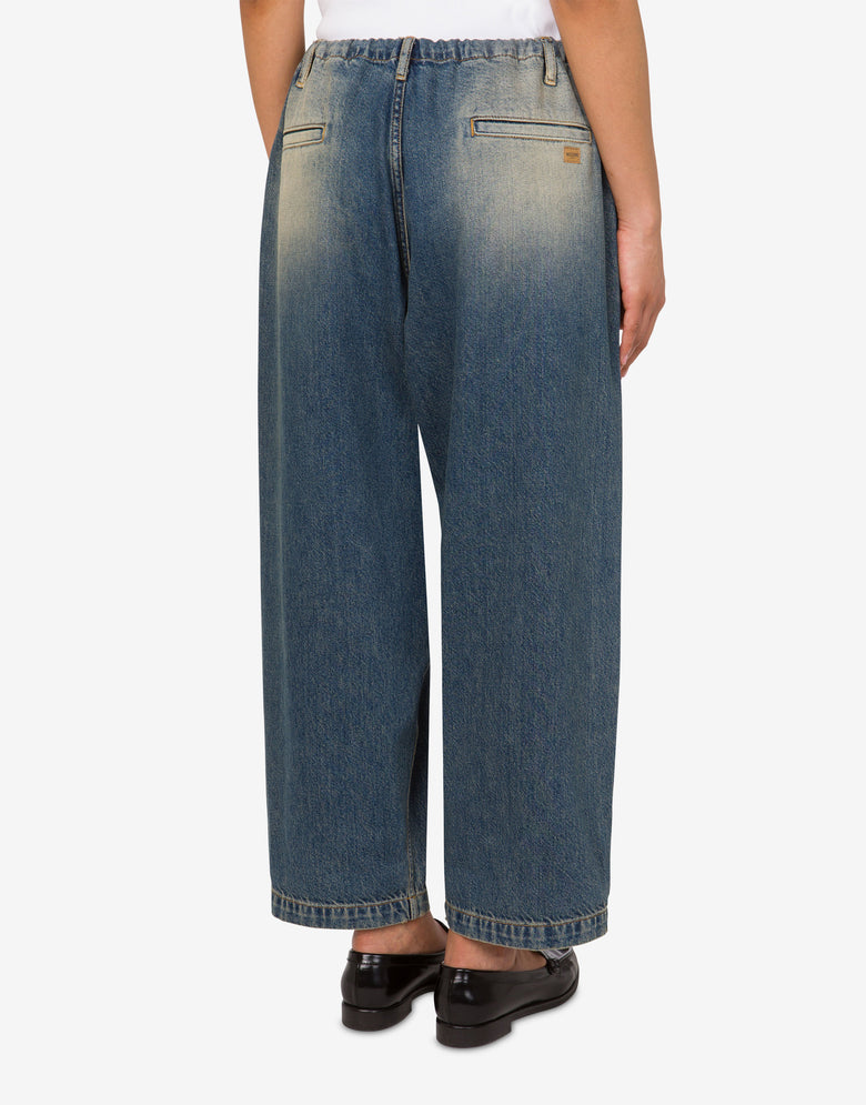 棉质牛仔长裤  蓝色牛仔布 Moschino Jeans 2