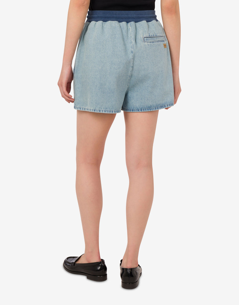 棉质牛仔短裤 浅色牛仔蓝 Moschino Jeans 2