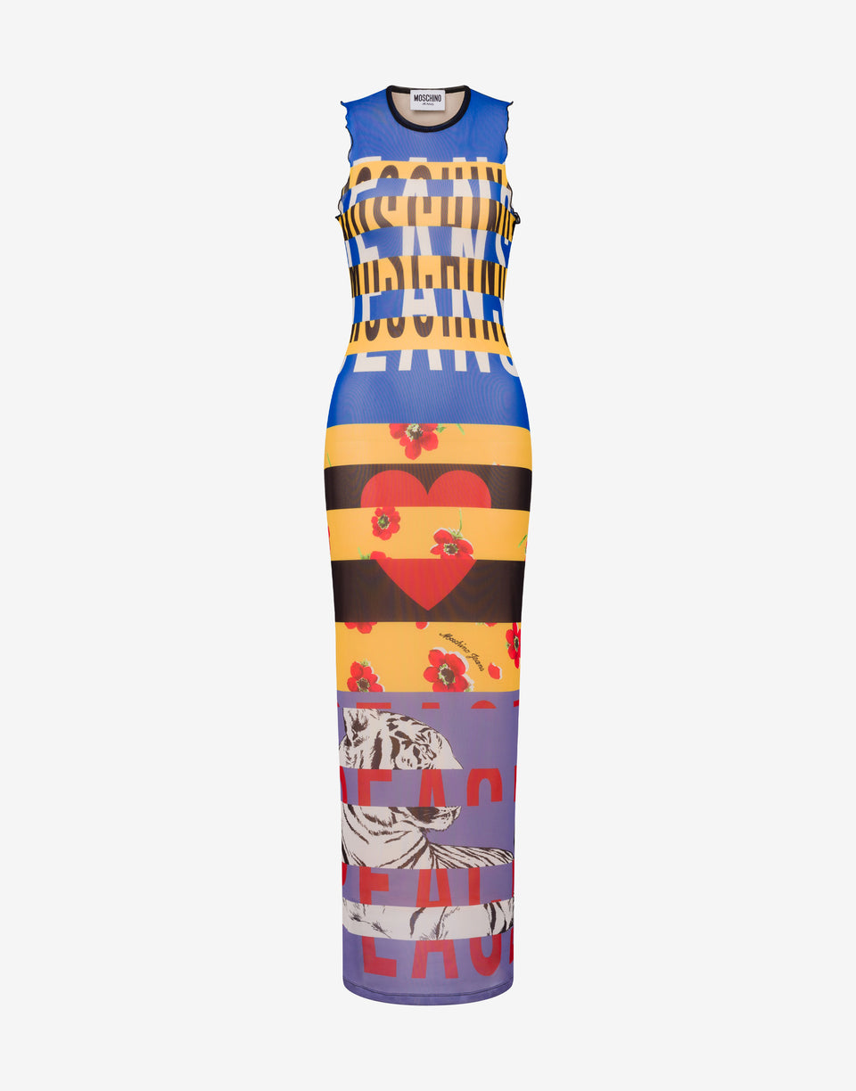 印花薄纱连衣裙 彩色 Moschino Jeans 0
