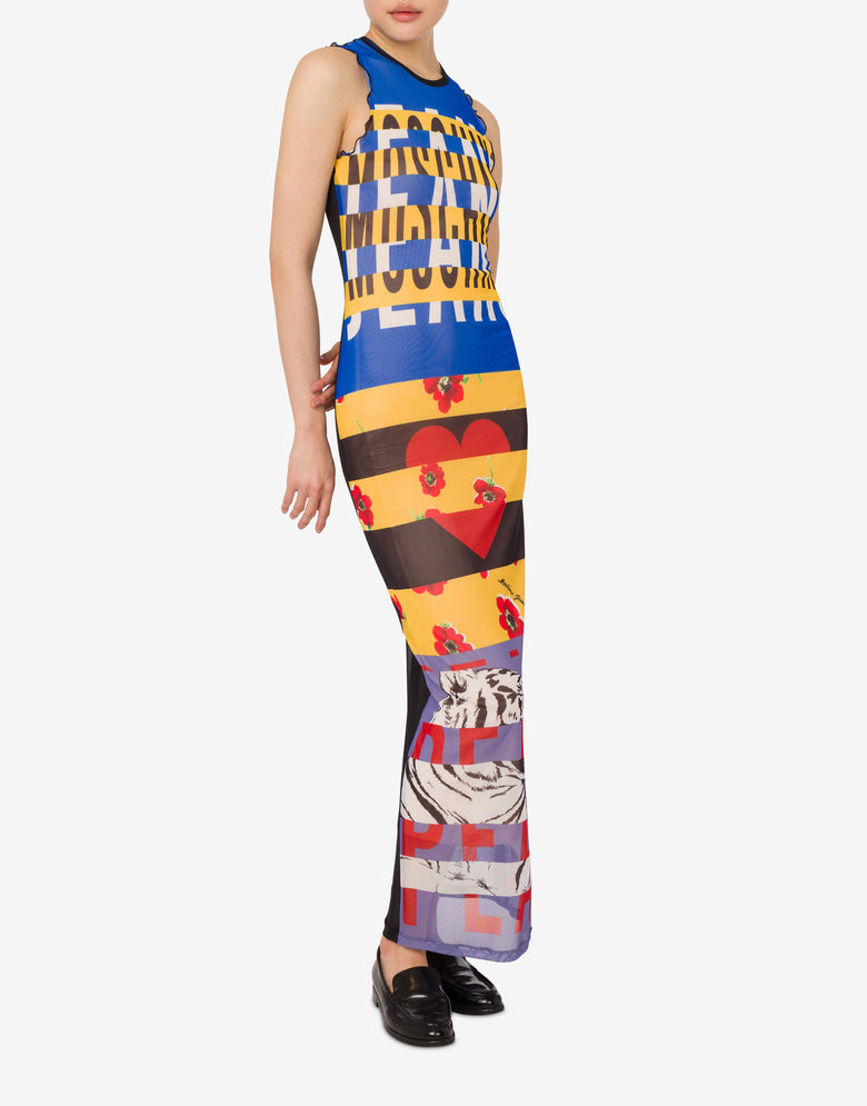 印花薄纱连衣裙 彩色 Moschino Jeans 1