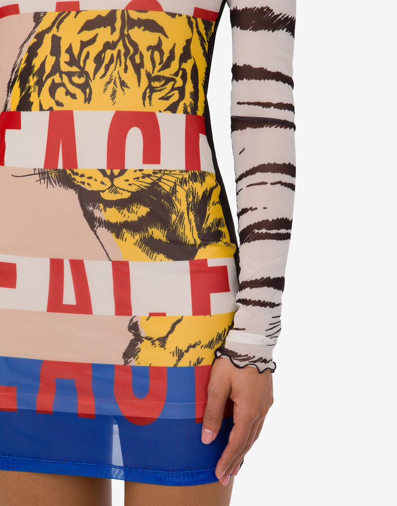 印花薄纱连衣裙 彩色 Moschino Jeans 3