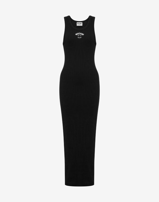 Vestido de algodón elástico Negro Moschino Jeans 0