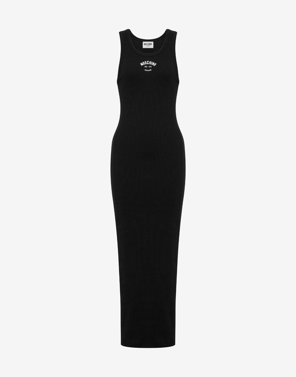棉质弹性连衣裙 黑色 Moschino Jeans 0