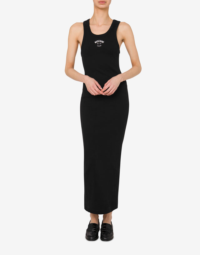 Vestido de algodón elástico Negro Moschino Jeans 1