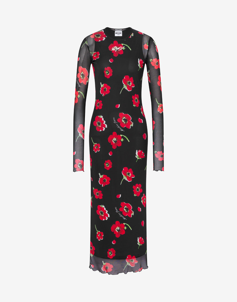 Printed tulle dress Black Moschino Jeans 0