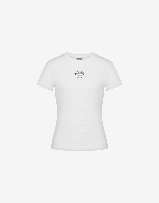 Camiseta de jersey de algodón estampado Blanco Moschino Jeans 0