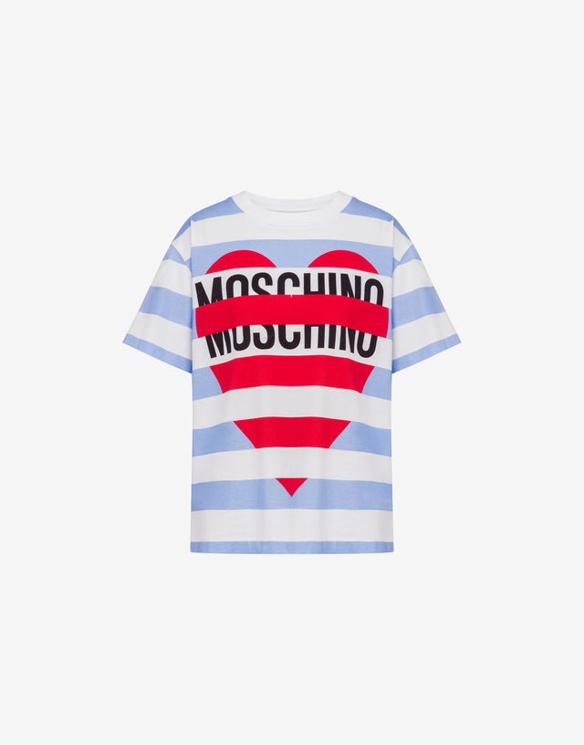Camiseta estampada de jersey de algodón Celeste Moschino Jeans 0
