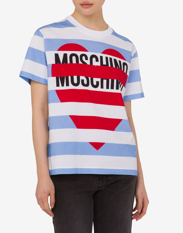 Camiseta estampada de jersey de algodón Celeste Moschino Jeans 1
