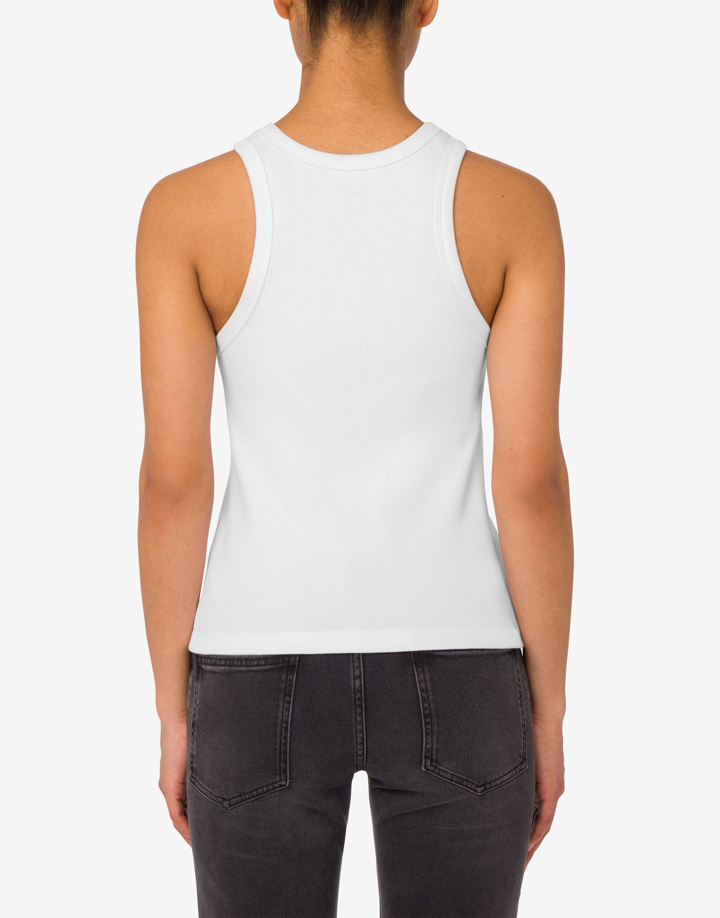 Stretch cotton tank top Moschino Jeans | Moschino