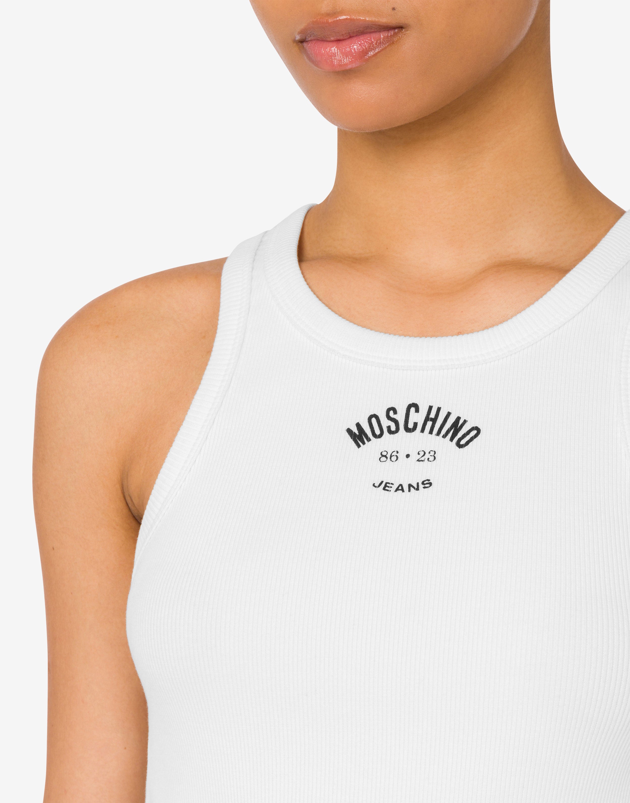Stretch cotton tank top Moschino Jeans | Moschino