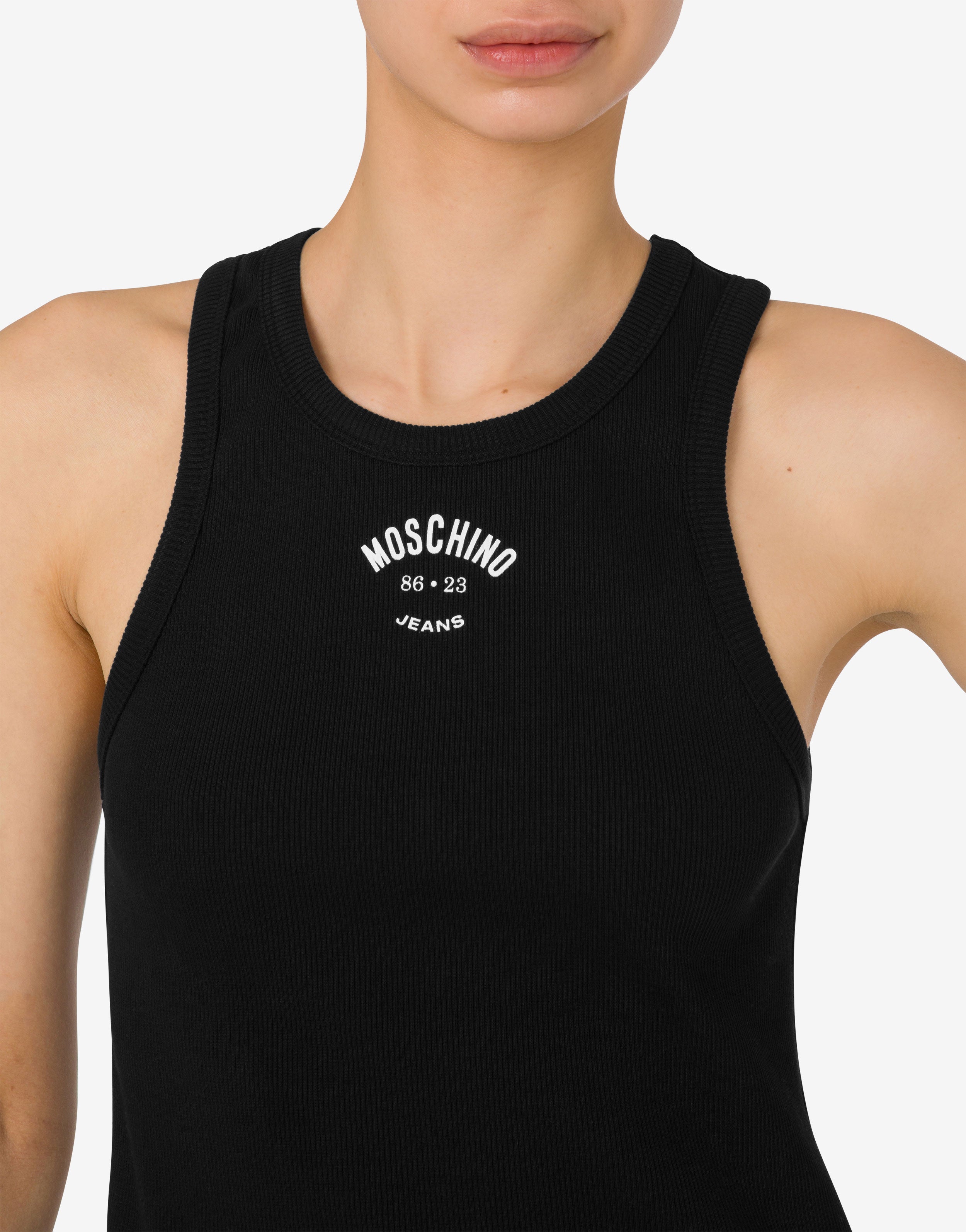 Stretch cotton tank top Moschino Jeans | Moschino