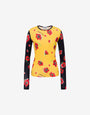 Printed stretch jersey T-shirt