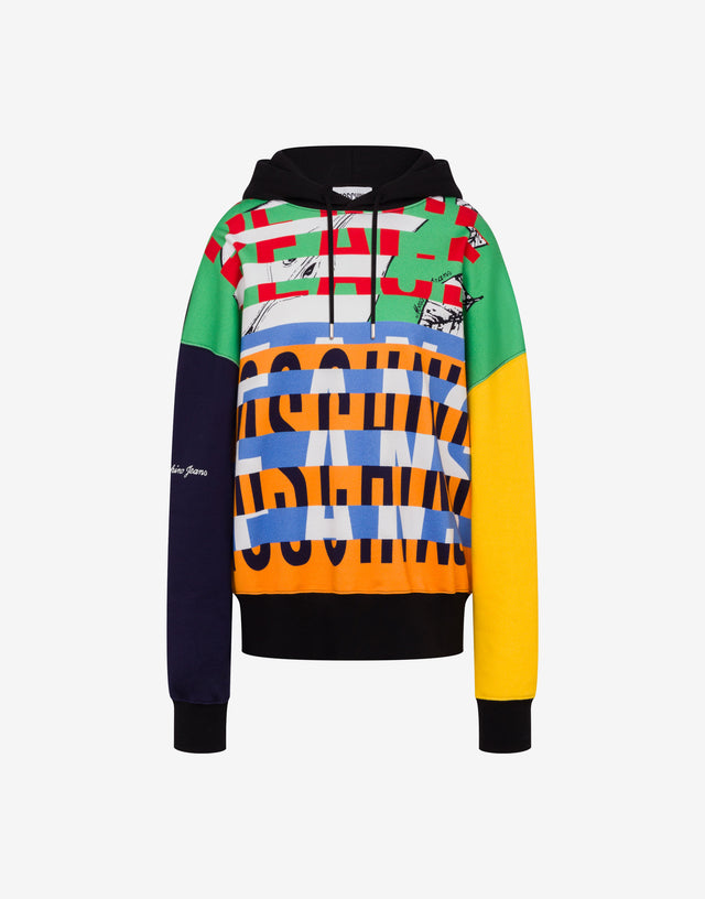 Sudadera de algodón estampada Multicolor Moschino Jeans 0