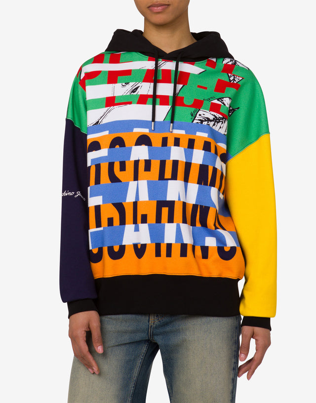 Sudadera de algodón estampada Multicolor Moschino Jeans 1