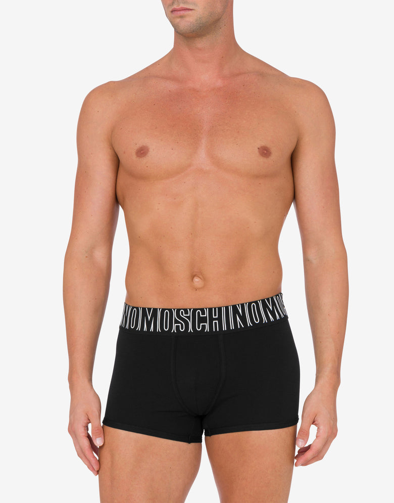 Boxer in stretch jersey Rubber Black Moschino 1