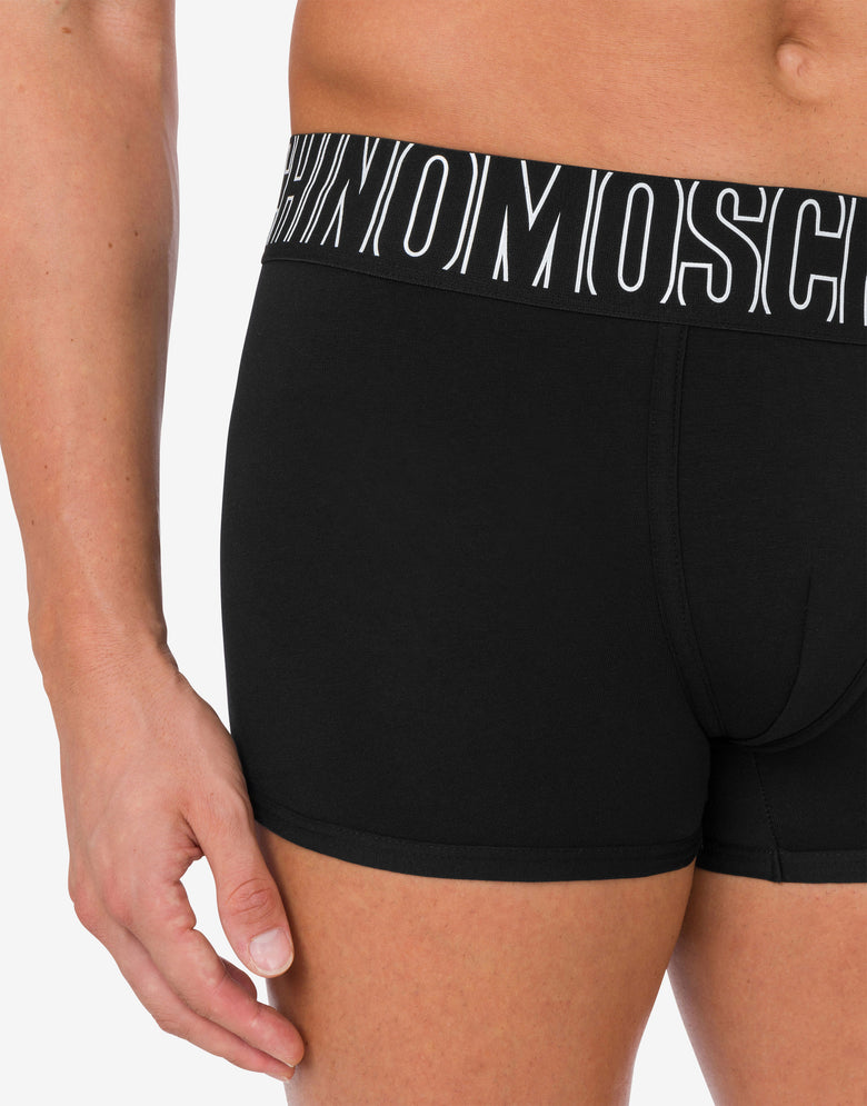 Boxer in stretch jersey Rubber Black Moschino 3