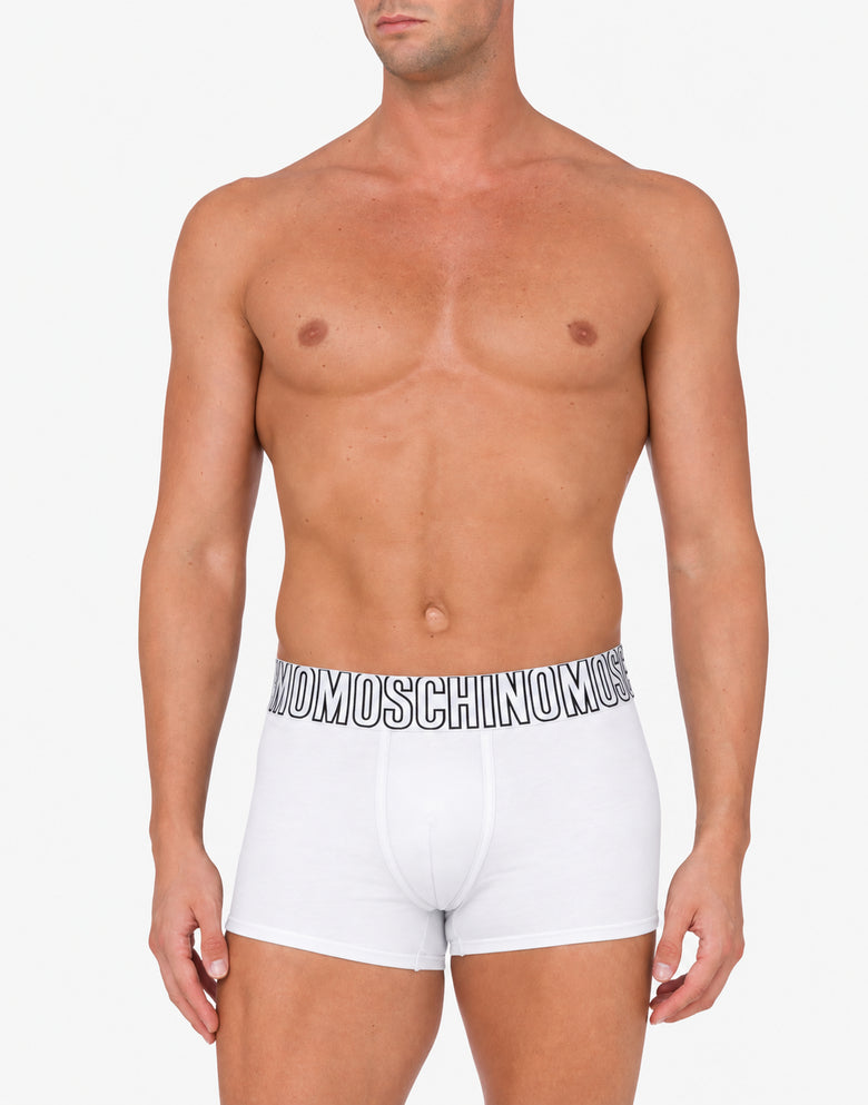 Boxer in stretch jersey Rubber White Moschino 1