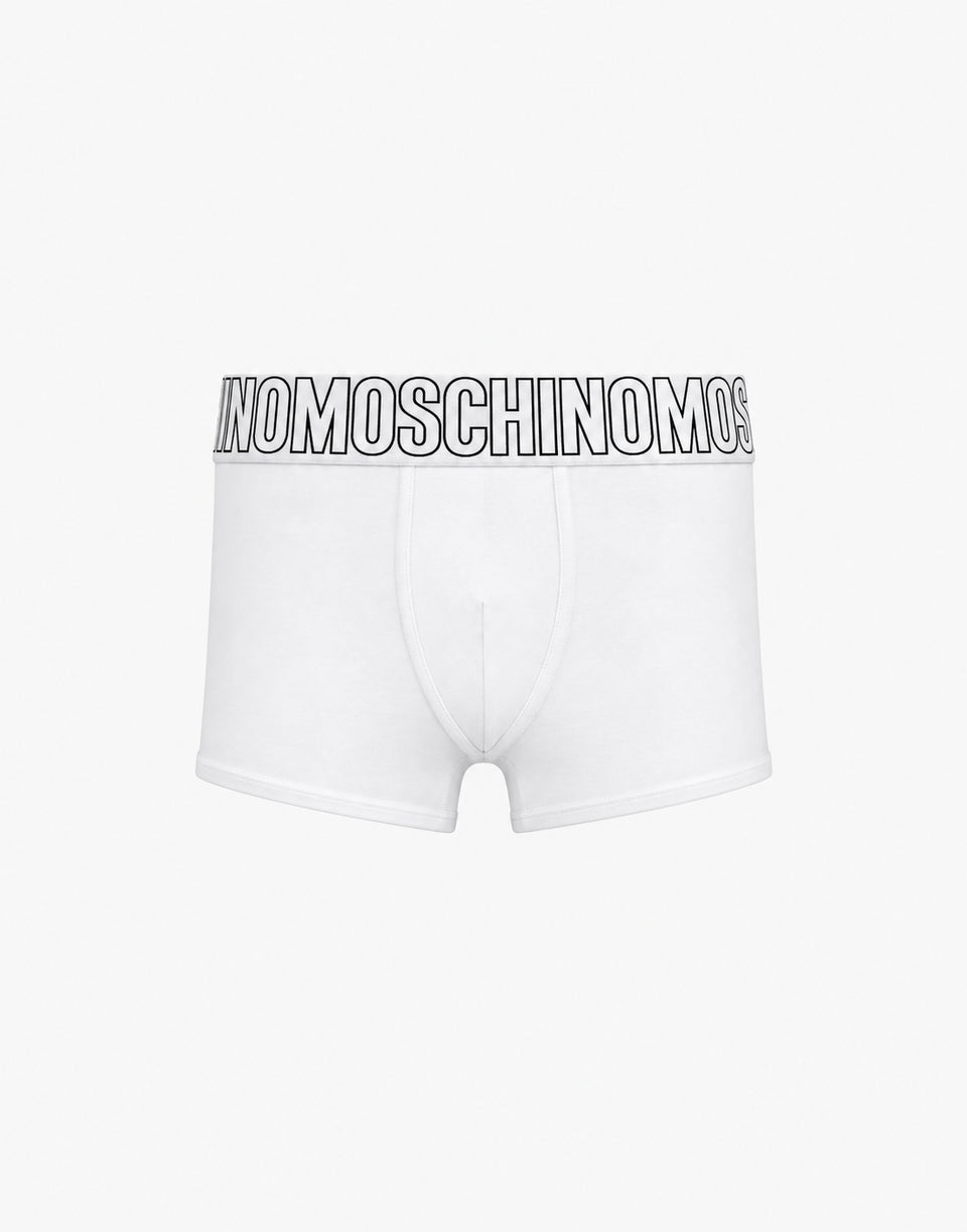 Boxer in stretch jersey Rubber White Moschino 0