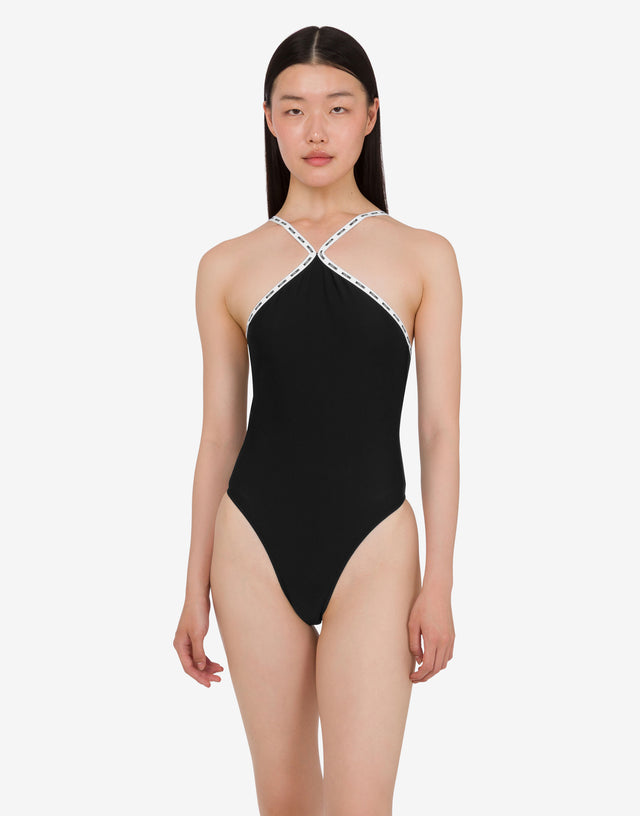 连体莱卡泳衣 黑色 Moschino 1