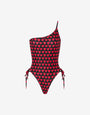 Printed lycra one-piece swimsuit