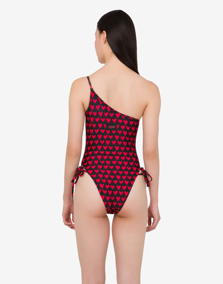 Printed lycra one-piece swimsuit Black Moschino 2
