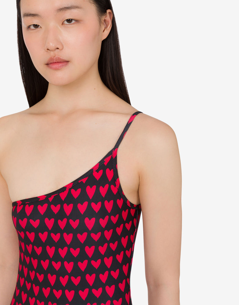 Printed lycra one-piece swimsuit Black Moschino 3