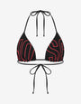 Printed lycra bikini top