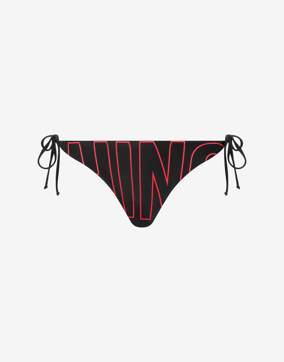 Printed lycra swim briefs Black Moschino 0