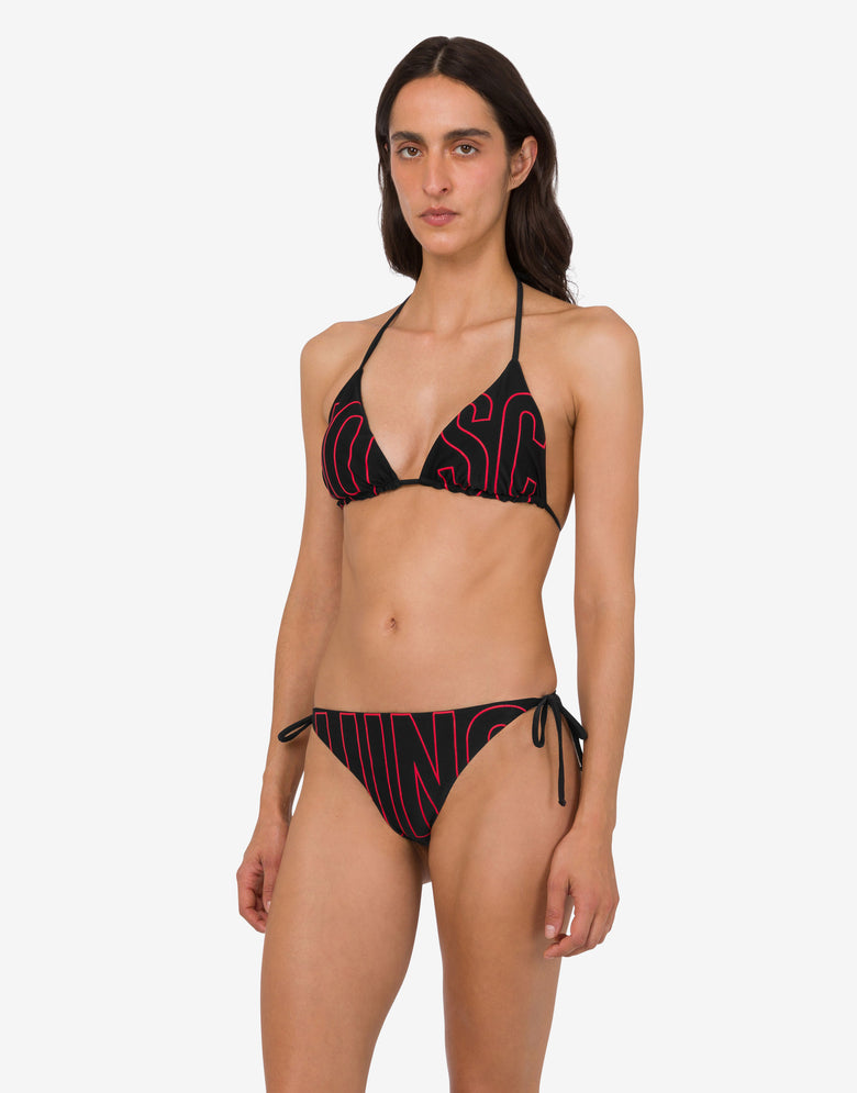 Printed lycra swim briefs Black Moschino 1