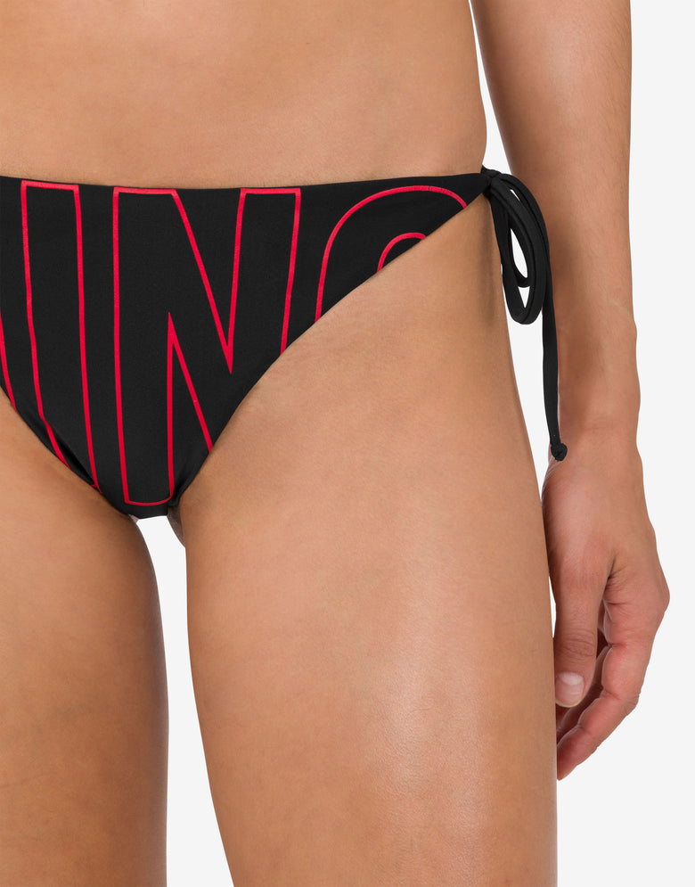Printed lycra swim briefs Black Moschino 3