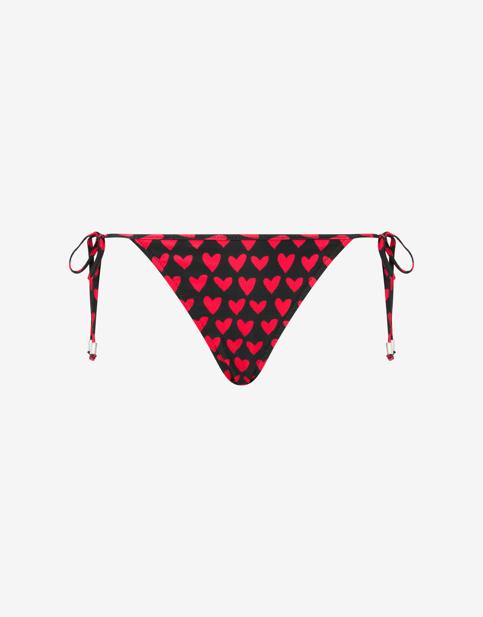 Printed lycra swim briefs Black Moschino 0