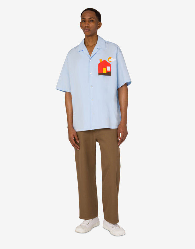 Camisa de popelina de algodón Archive Celeste Moschino 1