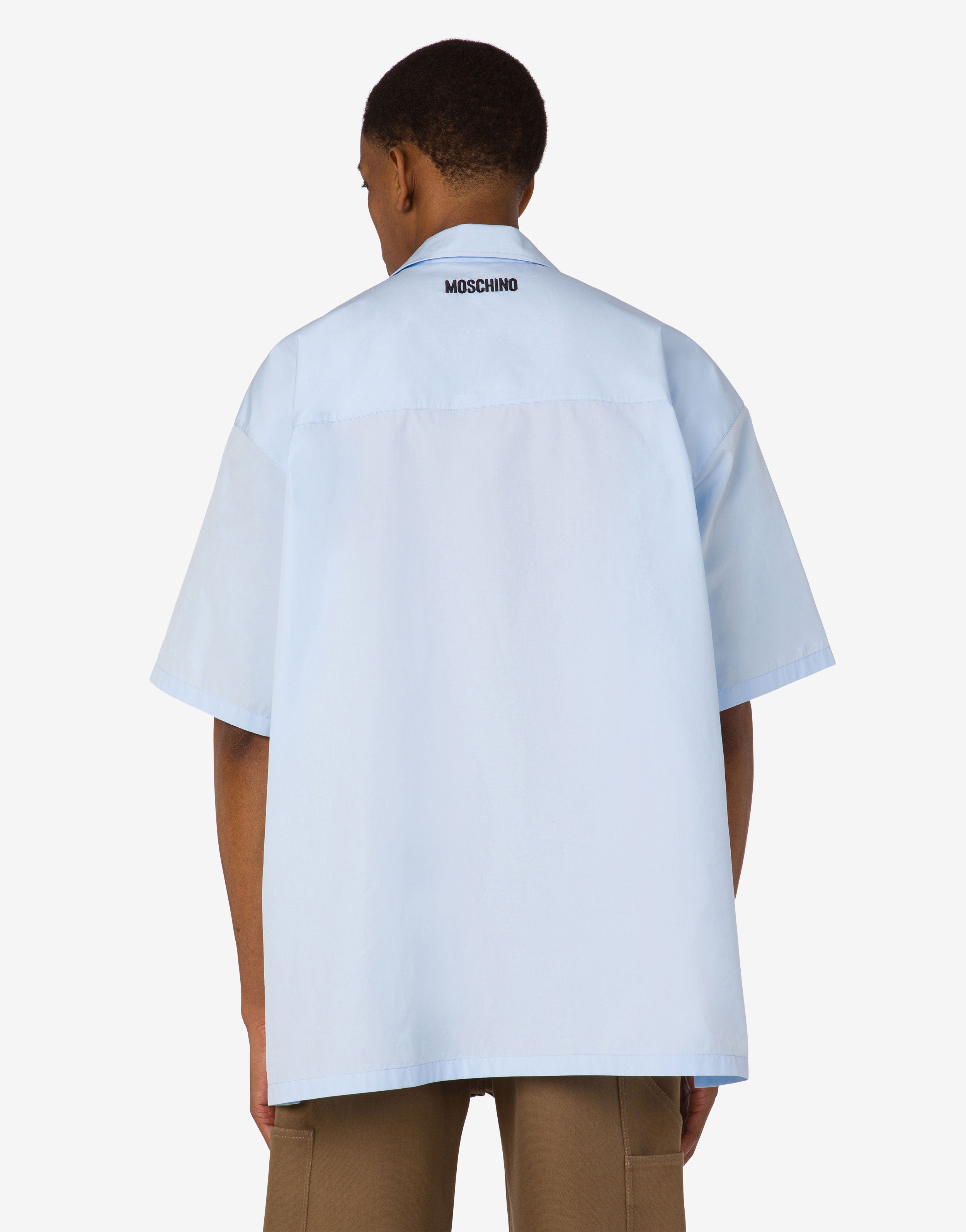 Cotton poplin shirt Archive | Moschino