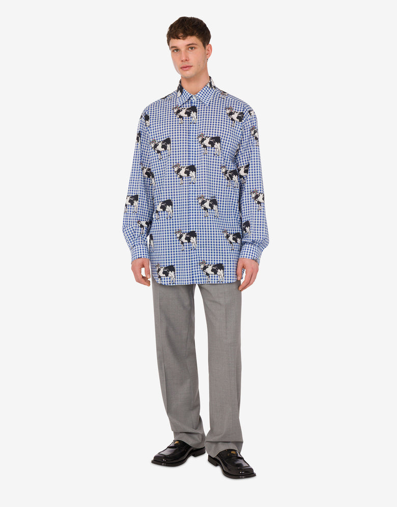 Cotton poplin shirt Archive Azure Moschino 1
