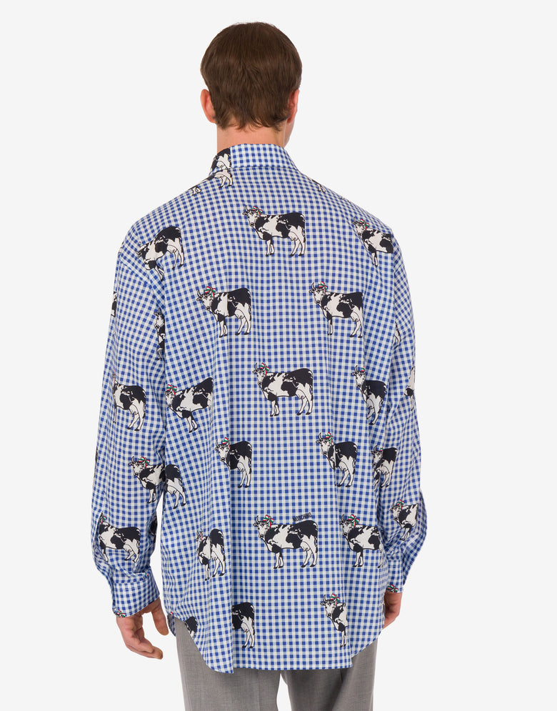 Cotton poplin shirt Archive Azure Moschino 3