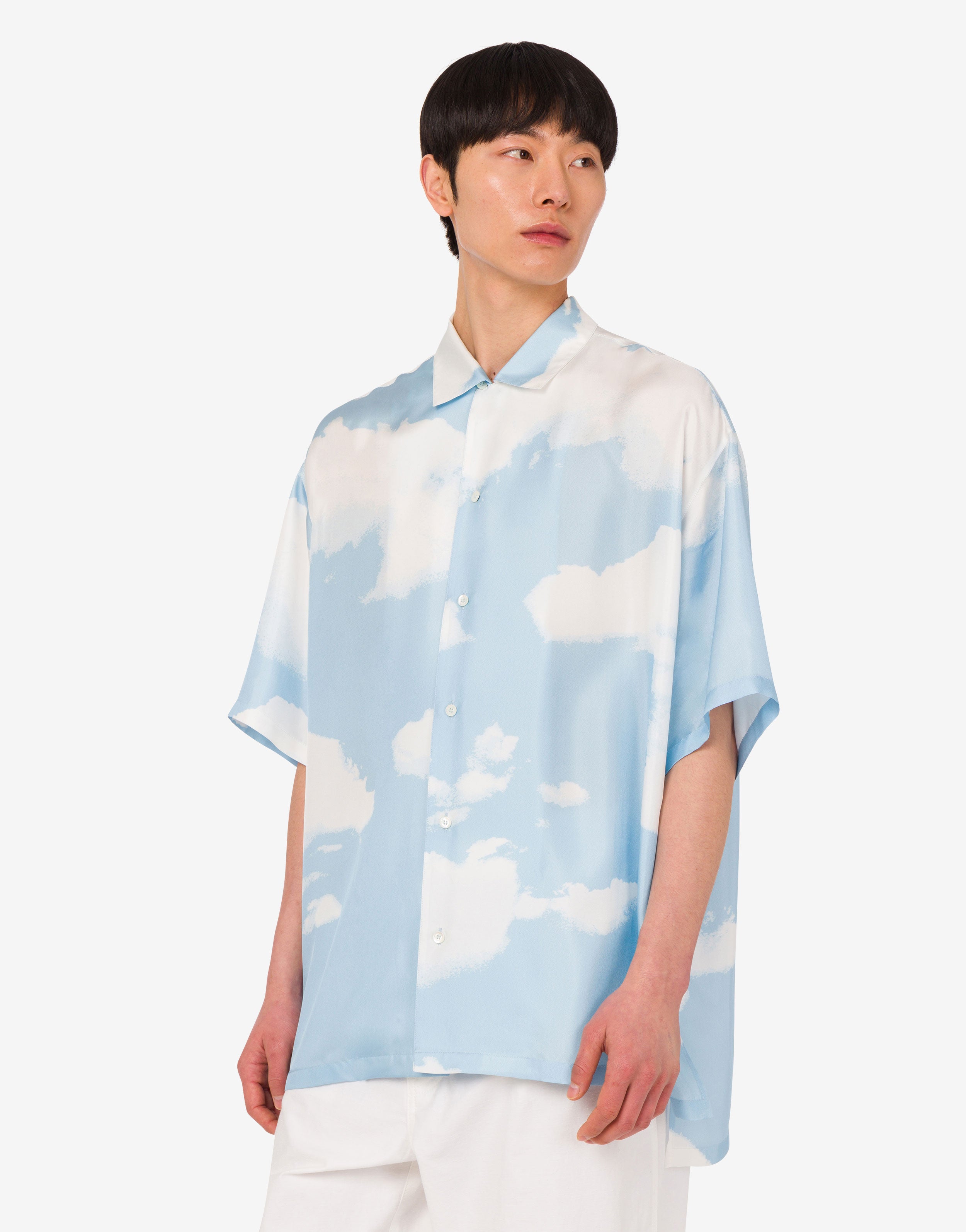 Silk twill shirt Archive Clouds | Moschino
