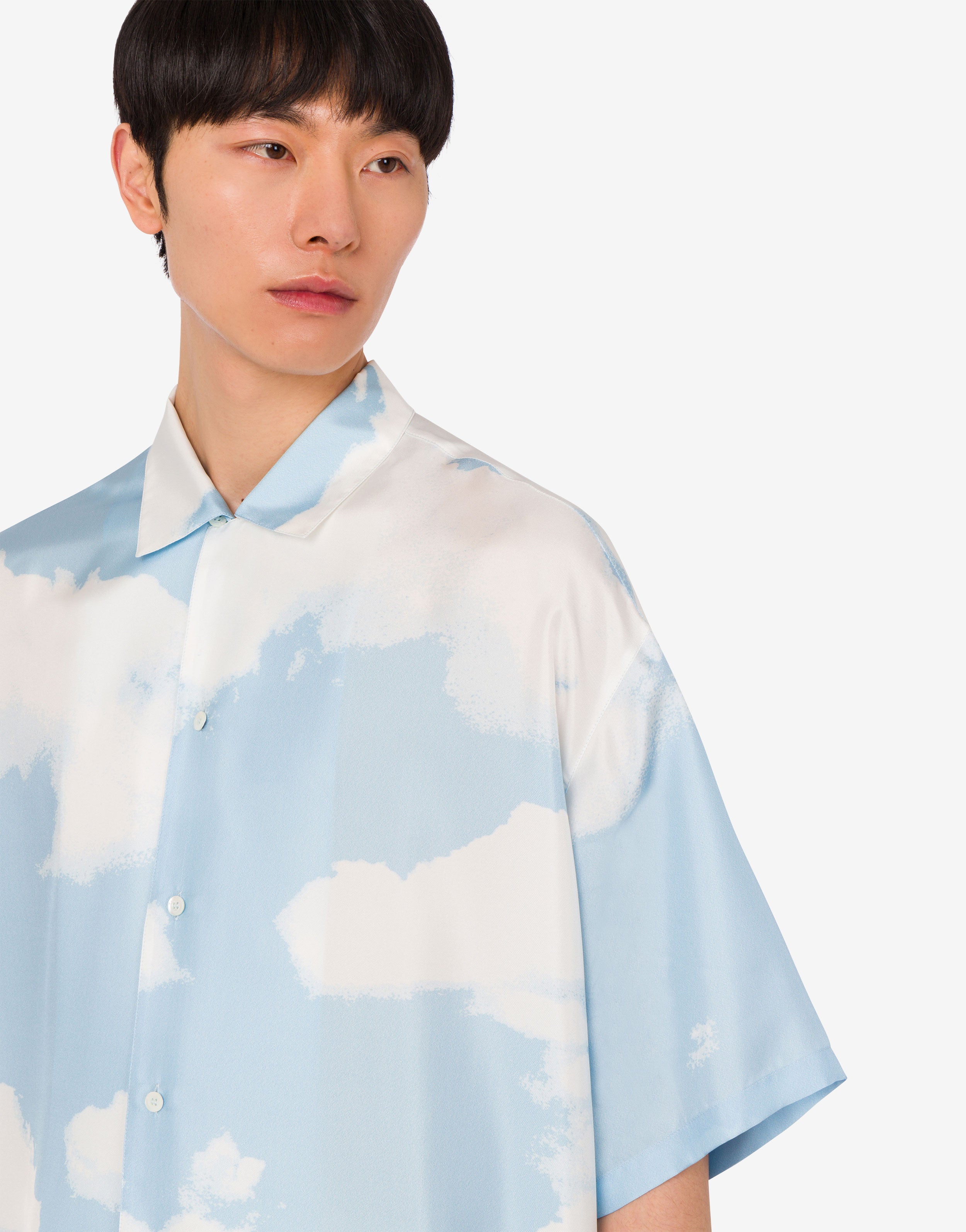 Silk twill shirt Archive Clouds | Moschino